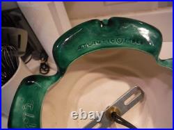 Vintage Lighted Ceramic Christmas Tree And Base-16.5 Atlantic Mold M. K. 1972