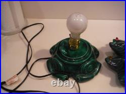 Vintage Lighted Ceramic Christmas Tree And Base-16.5 Atlantic Mold M. K. 1972