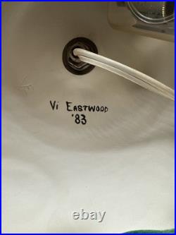 Vintage Lit Ceramic Christmas Tree Snow Lights Music Box Base 18 tall