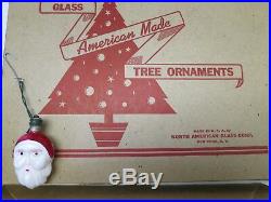 Vintage Lot Christmas Tree Ornaments Santa Bulb + Topper