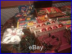 Vintage Lot Huge NOMA Berry Christmas Tree String Lights Working C6 Many Items