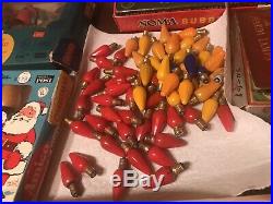 Vintage Lot Huge NOMA Berry Christmas Tree String Lights Working C6 Many Items