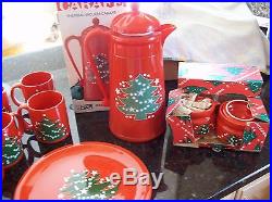 Vintage Lot WAECHTERSBACH Christmas Tree Mugs Coffee Carafe Cream Sugar Plate