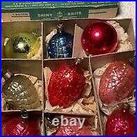 Vintage Lot of 100+ Shiny Brite Glass & Misc Christmas Tree Ornaments