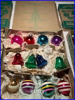 Vintage Lot of 100+ Shiny Brite Glass & Misc Christmas Tree Ornaments