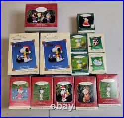 Vintage Lot of 13 Hallmark Peanuts Snoopy Christmas Tree Ornaments