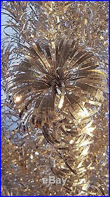 Vintage MCM 1950's Evergleam Pom Pom Silver Mid Century Aluminium Christmas Tree