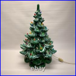 Vintage MCM 70s Atlantic Mold Ceramic Lighted Holiday Christmas Tree Withstand Vintage MCM 70s Atlantic Mold Ceramic Lighted Holiday Christmas Tree Withstand