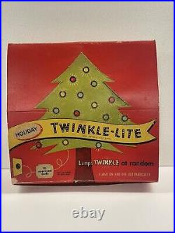 Vintage MCM Holiday Twinkle-Lite 20 Christmas Tree Lights w Transformer Box IOB