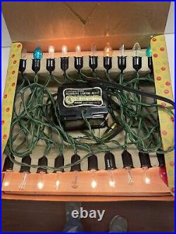 Vintage MCM Holiday Twinkle-Lite 20 Christmas Tree Lights w Transformer Box IOB