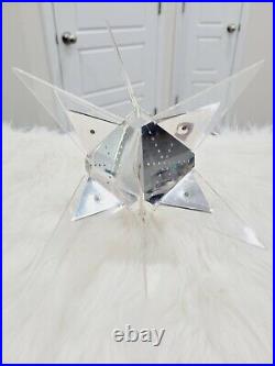 Vintage MCM Lucite Aluminum Atomic Star Christmas Decor Light Tree Topper