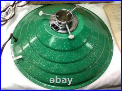 Vintage MCM NIB Garnet Green MUSICAL Revolving Christmas Tree Stand WORKS