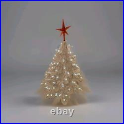 Vintage MCM Nowell's 1988 Mold 17 Ceramic Christmas Tree Iridescent White EUC