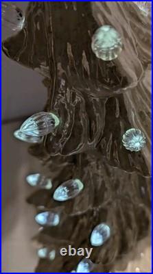 Vintage MCM Nowell's 1988 Mold 17 Ceramic Christmas Tree Iridescent White EUC