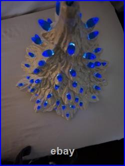 Vintage MCM Nowell's 1988 Mold 17 Ceramic Christmas Tree Iridescent White EUC Vintage MCM Nowell's 1988 Mold 17 Ceramic Christmas Tree Iridescent White EUC