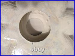 Vintage MCM Nowell's 1988 Mold 17 Ceramic Christmas Tree Iridescent White EUC