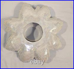 Vintage MCM Nowell's 1988 Mold 17 Ceramic Christmas Tree Iridescent White EUC