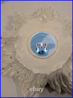 Vintage MCM Nowell's 1988 Mold 17 Ceramic Christmas Tree Iridescent White EUC