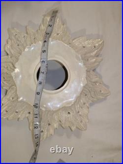 Vintage MCM Nowell's 1988 Mold 17 Ceramic Christmas Tree Iridescent White EUC