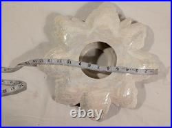 Vintage MCM Nowell's 1988 Mold 17 Ceramic Christmas Tree Iridescent White EUC