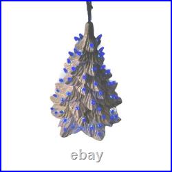 Vintage MCM Nowell's 1988 Mold 17 Ceramic Christmas Tree Iridescent White EUC