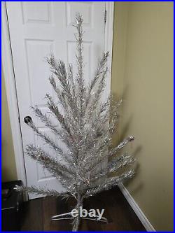 Vintage MID Century 6 Ft. Aluminum Christmas Tree 46 Branches