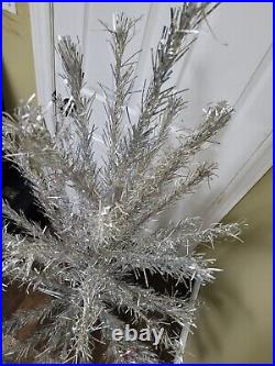 Vintage MID Century 6 Ft. Aluminum Christmas Tree 46 Branches