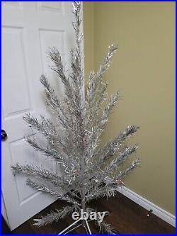 Vintage MID Century 6 Ft. Aluminum Christmas Tree 46 Branches