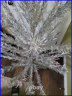 Vintage MID Century 6 Ft. Aluminum Christmas Tree 46 Branches