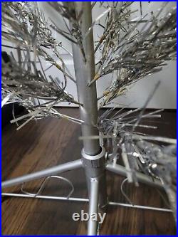 Vintage MID Century 6 Ft. Aluminum Christmas Tree 46 Branches