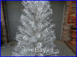 Vintage MIRRO 7 FT 138 Branch Aluminum Christmas Tree with Stand in Box