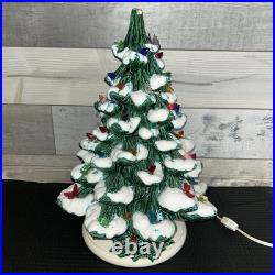 Vintage MOLD 17 Ceramic Christmas Tree & Base Tip Damaged