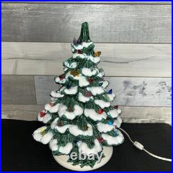 Vintage MOLD 17 Ceramic Christmas Tree & Base Tip Damaged