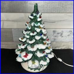 Vintage MOLD 17 Ceramic Christmas Tree & Base Tip Damaged