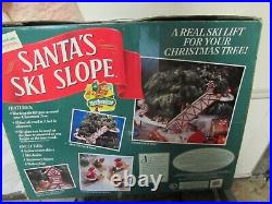 Vintage MR CHRISTMAS Santas Ski Slope Animated Tree Decoration Box