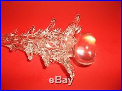 Vintage MURANO Art Glass CHRISTMAS TREE CRYSTAL CLEAR 10.5