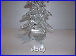 Vintage MURANO Art Glass CHRISTMAS TREE CRYSTAL CLEAR 10.5