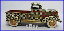 Vintage MacKenzie Childs Courlty Check Enameled Farm/Christmas Tree Truck NR yqz
