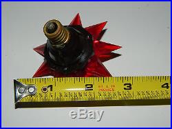 Vintage Matchless Wonder Candle Xmas Tree Figural Star Bulb Red withGreen Jewel