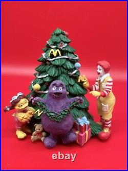 Vintage McDonald's Christmas Light Up Christmas Tree Ronald Grimace Hamburglar