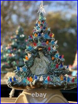 Vintage Medium Ceramic Christmas Tree 16in Christmas Decor