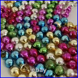 Vintage Mercury Glass Beads Christmas Tree Garland Multicolored 344 Total