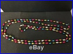 Vintage Mercury Glass CHRISTMAS TREE Garland String Beads Unusual Shape