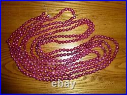 Vintage Mercury Glass Christmas Garland PINK Beads aprox. 160 Decoration Tree