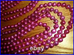 Vintage Mercury Glass Christmas Garland PINK Beads aprox. 160 Decoration Tree