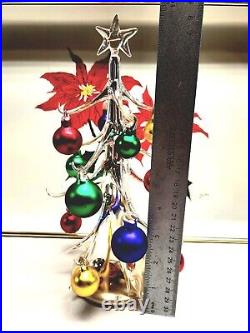 Vintage Mercury Glass Christmas Tree Blown Glass Ornaments 10