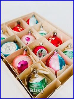 Vintage Mercury Glass Christmas Tree Ornaments