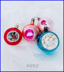 Vintage Mercury Glass Christmas Tree Ornaments