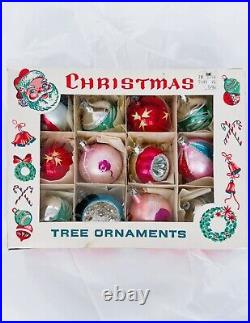 Vintage Mercury Glass Christmas Tree Ornaments