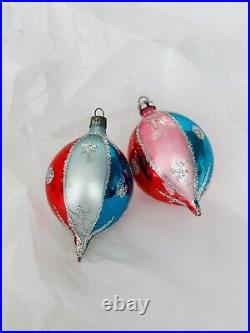 Vintage Mercury Glass Christmas Tree Ornaments